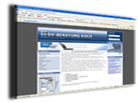 Webseite der DV-Beratung Koch